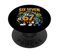 Six Seven Multiverse Mascot - Funny Italian Brainrot 67 Meme PopSockets Adhesive PopGrip