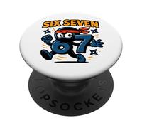 Six Seven Ninja Mascot - Funny Italian Brainrot 67 Meme PopSockets Adhesive PopGrip