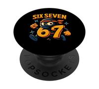 Six Seven Ninja Mascot - Funny Italian Brainrot 67 Meme PopSockets Adhesive PopGrip