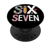 Six Seven Pencil Hearts Daisy Letters Back To School PopSockets Adhesive PopGrip