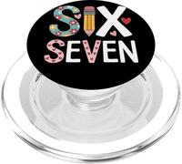Six Seven Pencil Hearts Daisy Letters Back To School PopSockets PopGrip for MagSafe