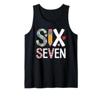 Six Seven Pencil Hearts Daisy Letters Back to School Tank Top