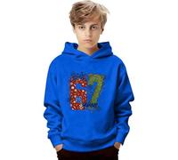 Six Seven Pullover Sweatshirt,Girls Kids Pullover Hoodie Sweatshirt For Winter Festive 2 Pack Cute Unisex Hoodie For Seasons (Blue, 8-9 Years)