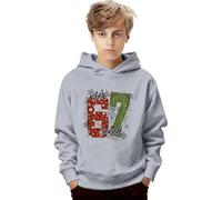 Six Seven Pullover Sweatshirt-Girls Kids Pullover Hoodie Sweatshirt For Winter Festive 2 Pack Cute Unisex Hoodie For Seasons (Grey- 2-3 Years)