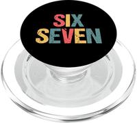Six Seven - Retro Funny Memes Saying Sarcastic Novelty Meme PopSockets PopGrip for MagSafe