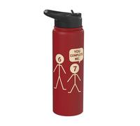 Six Seven Stick Figure Meme Relationship Joke 67 Number 6 7 Stainless Steel Insulated Water Bottle