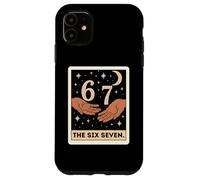Six Seven Tarot Card Crescent Moon Tee, Funny 6 7 Occult Case for iPhone 11