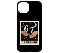Six Seven Tarot Card Crescent Moon Tee, Funny 6 7 Occult Case for iPhone 15 Plus