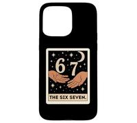 Six Seven Tarot Card Crescent Moon Tee, Funny 6 7 Occult Case for iPhone 15 Pro Max