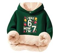 Six Seven Xmas Jumper, Multicolor Printed Pull On Fleece Hoodie For Boys Cozy Everyday Play And Schoolwear Without Front Pocket