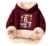 Six Seven Xmas Jumper, Multicolor Printed Pull On Fleece Hoodie For Boys Cozy Everyday Play And Schoolwear Without Front Pocket