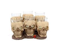 Six Shooter Skulls Skull Shot Glass Set Nemesis Now - IN STOCK