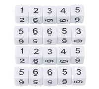 Six Sided Dice Set 20PCS 16mm Multifunctional Plastic Cube Dice with Numbers for Board Games and Bars