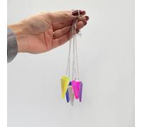 Six Sided Pendulum - Aurora Crystal Pink - 4cm