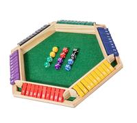 Six Sided Reversible Number Strategy Game Natural Wood Construction Table Number Board for Team Building Exercises Math Learning Toy
