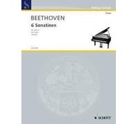 Six Sonatinas piano (easy - advanced) Beethoven Schott Music Saddle-wire stitchi