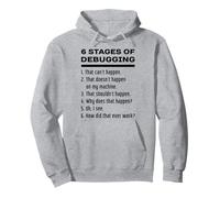 Six Stages of Debugging Funny Software Development Design Pullover Hoodie