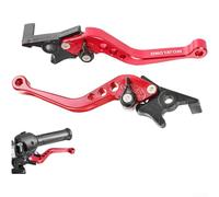 Six-Step Adjustable Aluminum Alloy Brake Lever for Motorcycle Disc Brake Applications with Handlebar Mount Design (Red)