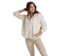 Six Stories Wifey Quarter Zip Sweatshirt, Champagne Color, For Post-Wedding Bliss and Honeymoon Happiness, Comfy, Celebratory, Champagne, S