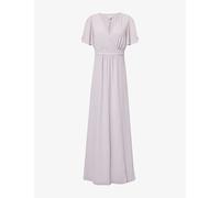 Six Stories Womens Lilac Short-sleeved Wraparound Chiffon Maxi Dress 16