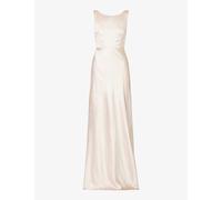 Six Stories Womens Oyster Cowl-back Sleeveless Satin Maxi Dress 16