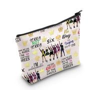 Six The Broadway Musical Inspired Gift Musical Theater Zipper Pouch Makeup Bag Gift for Actor Actress (S-i-x Bag)