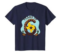 Six Years of Lone Star Fun Texas Birthday Gift T-Shirt, Kids, Navy, 2 Years