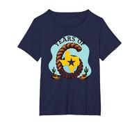 Six Years of Lone Star Fun Texas Birthday Gift T-Shirt, Women's Plus, Navy, 5X