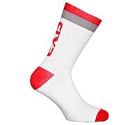 SIX2 Short Socks Luxury RED/GREY-35/38 Unisex Adult, Red/Grey, 35/38