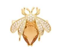 SIXAOAZZ Bee Pin and Brooch - Women's Retro Honeycomb Fashion Rhinestone Sunflower Brooch - Cute Cartoon Personality Enamel Oil Drop Color Insect Pin, Crystal, no gemstone