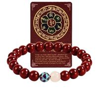 SIXAOAZZ Natural Cinnabar Feng Shui Pixiu Lucky Red Rope Bracelet - 2025 Good Luck Charm Wealth Attraction Protection Amulet for Men Women Unisex Spiritual Energy Jewelry, One Size, Cinnabar, no
