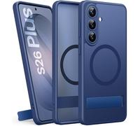 SIXBOX for Samsung Galaxy S26 Plus Case with Stand, Wireless Charging Compatible with MagSafe, Full Camera Protection, Military Grade Shockproof, Rugged Magnetic Case for Samsung S26 Plus 2026, Blue