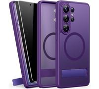 SIXBOX for Samsung Galaxy S26 Ultra Case Magnetic, Built-in Stand, 2 Privacy Screen Protectors, Compatible with MagSafe, Full Camera Protection, Men Women Protective Case for S26Ultra, Dark Purple