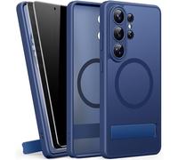 SIXBOX for Samsung Galaxy S26Ultra Case with Privacy Screen Protector, Blue | Built-in Stand, Wireless Charging Compatible with MagSafe, Full Camera Protection, Rugged Magnetic Slim Case for S26 Ultra