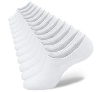 SIXDAYSOX Womens No Show Socks for Flats, Short Low Cut Cotton Liner Socks, 6 Pairs-6 White, 5-8