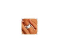 SIXDUTON 3 Piece Women's Rings, 14 Carat Gold-Plated Rings Set, Stackable Thumb Rings, Finger Ring, Stacking Rings, Engagement Ring Set, Jewellery, 11, Stainless Steel, No Gemstone