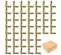 Sixfolo 50 Pieces Small Barrel Hinges Mini Concealed Barrel Hinges Jewellery Box Hinge Invisible Hidden Furniture Hinge for DIY Small Wooden Gift Wine Box - Golden, 25 X 5mm