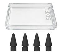 SIXFU 4 PCS Replacement Tips Compatible with Apple Pencil Tip, Durable Tips Compatible with Apple Pencil Pro/USB-C/ 1st/ 2nd Generation, Accessories Compatible with iPad Pencil(Black)