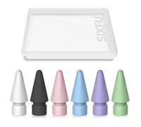 SIXFU 6 Color Tips for Apple Pencil tip, Apple Pen Tip Compatible with iPad Pencil Tip with Cover for Apple Pencil Pro/USB-C/ 1st Gen/ 2nd Generation iPencil(White,Black,Pink,Blue,Purple,Green)