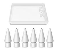 SIXFU 6 PCS Replacement Tips for Apple Pencil, Durable iPencil Tip Nibs Accessories for iPad Pro/Apple Pencil Pro/USB-C/ 1st Gen/ 2nd Generation (Fine Point)