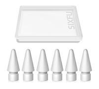 SIXFU 6 PCS Replacement Tips for Apple Pencil, Durable iPencil Tip Nibs Accessories for iPad Pro/Apple Pencil Pro/USB-C/ 1st Gen/ 2nd Generation (Replacement)