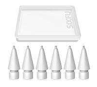 SIXFU 6 PCS Replacement Tips for Apple Pencil, Durable iPencil Tip Nibs Accessories for iPad Pro/Apple Pencil Pro/USB-C/ 1st Gen/ 2nd Generation (Medium Length)