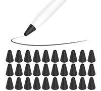 SIXFU Cover Compatible with Apple Pencil Tips, Silicone Nibs Protector for Apple Pen 1 and 2 Gen iPencil Tip Paper Feel Cap Accessories(Black * 30)