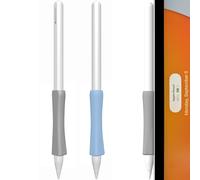 SIXFU Grip Designed for Apple Pencil Pro/ 2nd Generation/USB-C Support Magnetic Charging, 2 PCS Cover Accessories Compatible with iPad iPencil Stylus Pen(Blue,Gray)