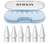 SIXFU Nib Tips for Apple Pencil Tips, Apple Pencil Pro Tips Set, Professional Sturdy Apple Pen Tips Replacement with Blue Case Accessories Compatible with iPad Pencil 2/1 USB C Tips(6 PCS)