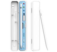 SIXFU Pencil Case for Apple Pencil 2nd Generation/Apple Pencil 1st Generation, Storage Case Design for Apple Pencil Tips Stylus iPad Pencil Accessories(White+Blue)