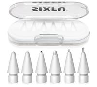 SIXFU Replacement Tips for Apple Pencil Tips, Apple Pencil Pro Tips Set, Professional Sturdy Apple Pen Tips with White Case Accessories Compatible with iPad Pencil 2/1 USB C Tips(6 PCS)