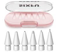 SIXFU Replacement Tips for Apple Pencil Tips, Apple Pencil Pro Tips Set, Professional Sturdy iPencil Tip with Pink Case Accessories Compatible with iPad Pen 2/1 USB C Tips(6 PCS)