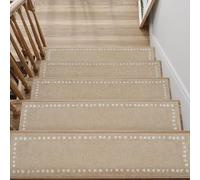 SIXHOME Soft Stair Treads Pads Stair Mats for Wooden Stair Carpet Landing Mat Non Slip Treads for Wooden Steps Indoor Beige 20x76cm (1-Pack)
