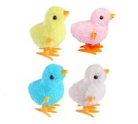 SIXIUDIA Easter Wind-Up Chicken, Pack of 4 Gift for Little Boys and Girls, Easter Decoration Chicks, Chick Easter, Easter Basket Fillers and Children's Birthdays (Random Colour)